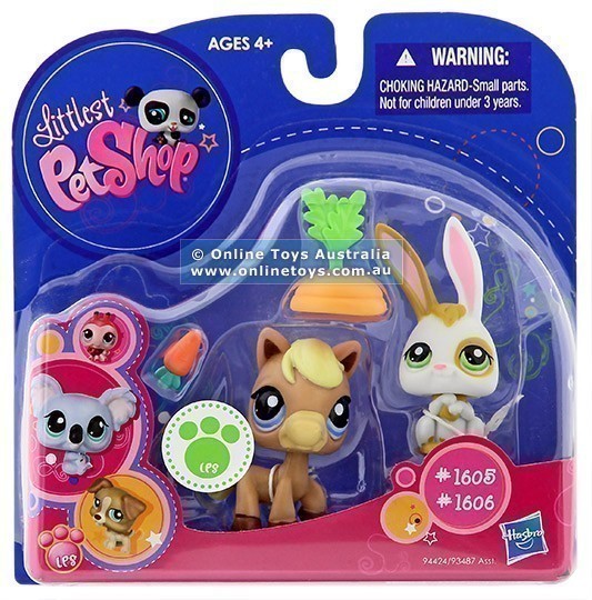 Littlest Pet Shop - Collectible Pets Value Pack - Horse and Bunny