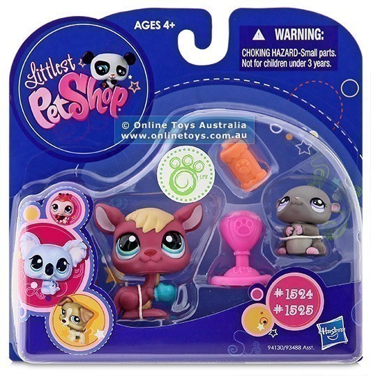 Littlest Pet Shop - Collectible Pets Value Pack - Kangaroo and Hamster