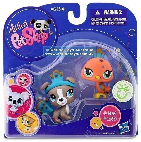 Littlest Pet Shop - Collectible Pets Value Pack - Peacock and Pit Bull