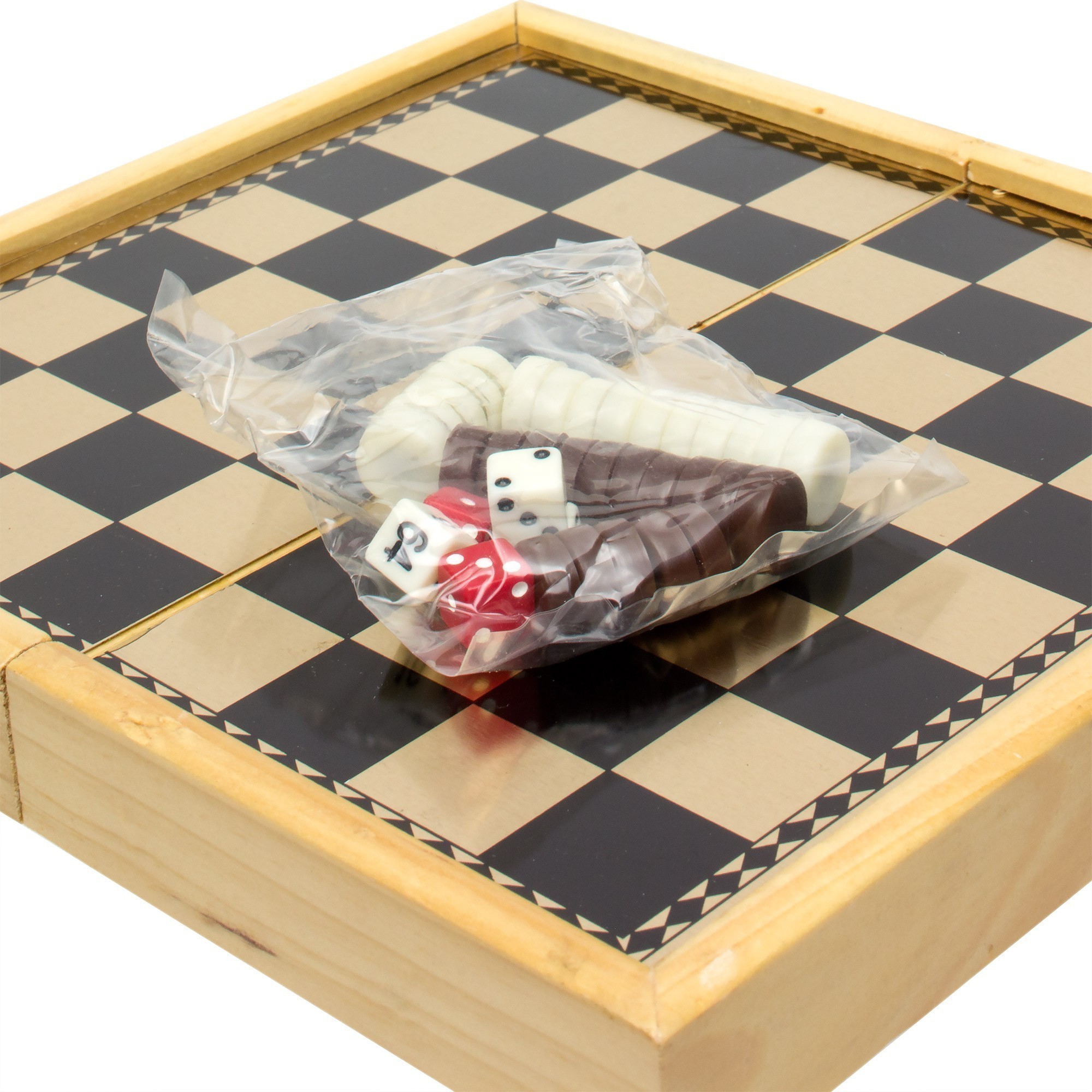 Magnetic Travel 3 in 1 Chess, Checker, & Backgammon Set