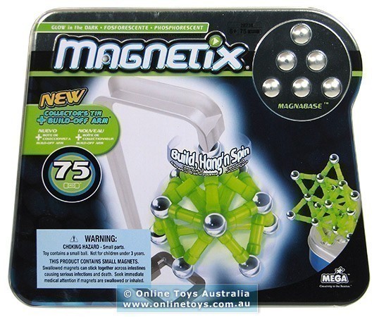 Magnetix - 28738 Glow-In-The-Dark 75 Piece Set