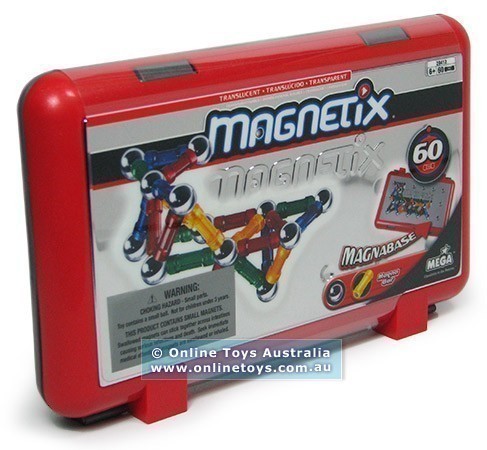 Magnetix - 29412 Translucent 60 Piece - Red Case