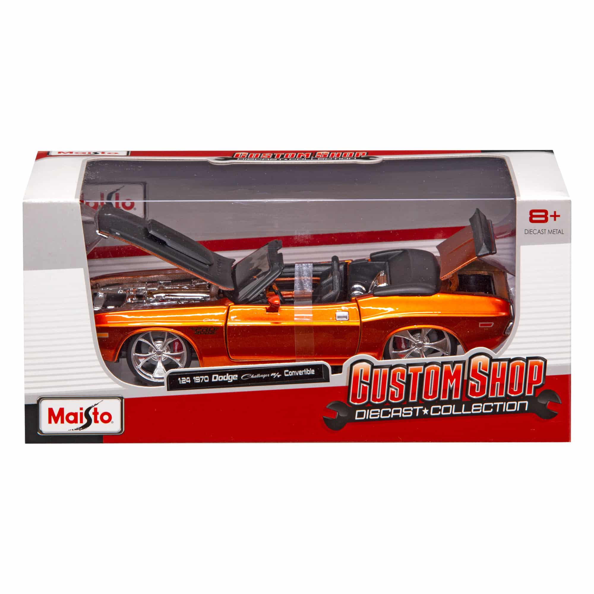 Maisto - Die-Cast Custom Shop - 1:24 Scale 1970 Dodge Challenger R/T Convertible