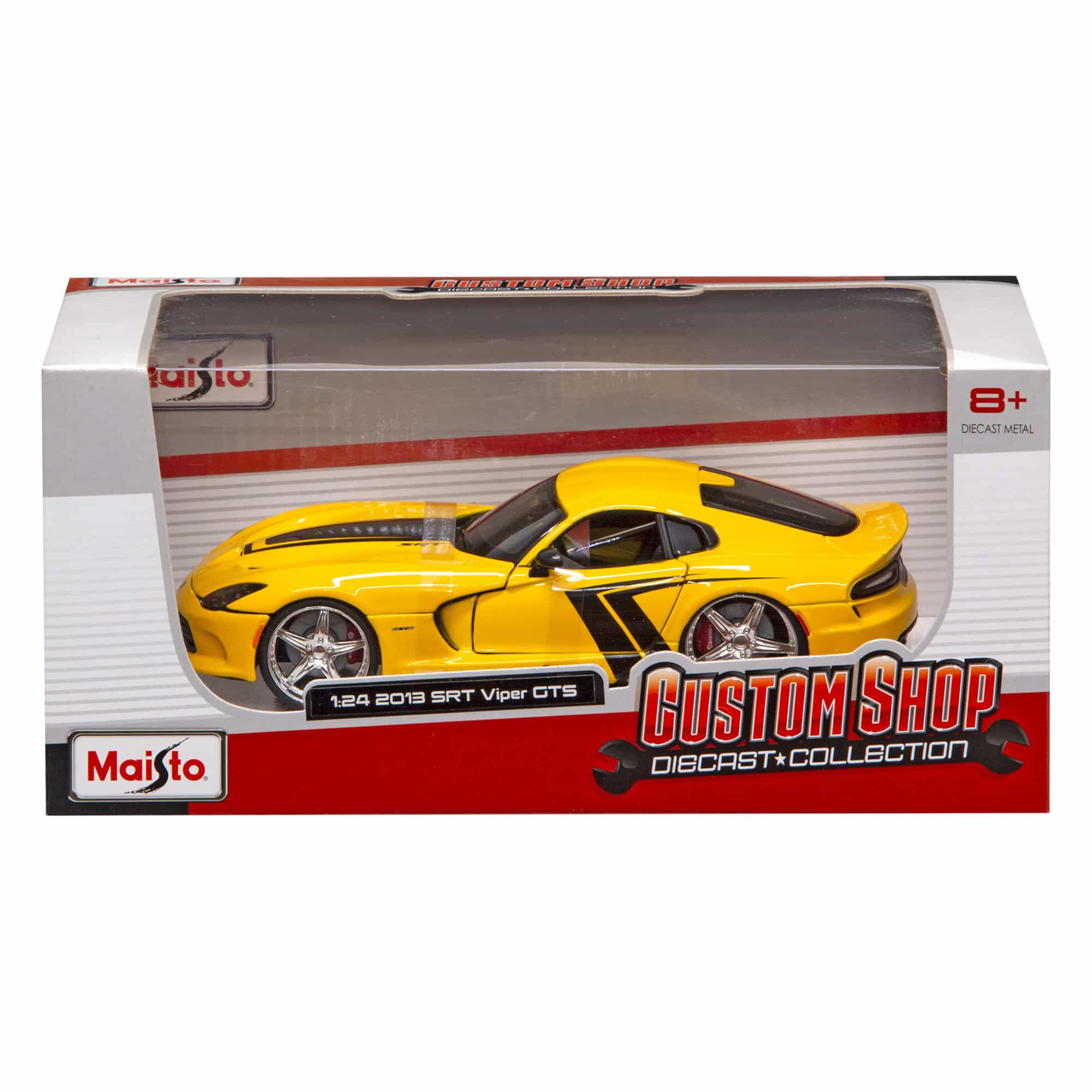 Maisto - Die-Cast Custom Shop - 1:24 Scale 2013 SRT Viper GTS (yellow)