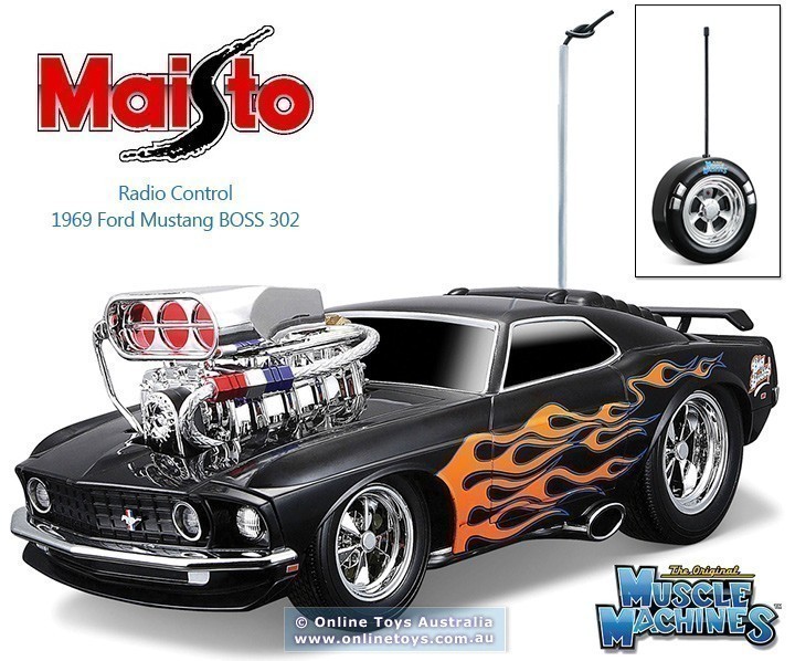 Maisto Muscle Machines - 1/18 Scale 1969 Ford Mustang BOSS 302 - Black