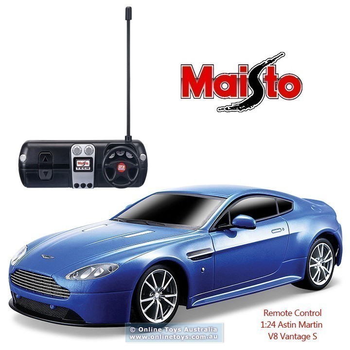 Maisto Tech - 1/24 Scale Aston Martin V8 Vantage S - Blue