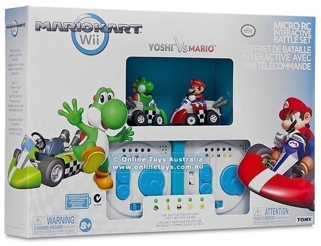 Mario Kart Wii - Micro RC Interactive Battle Set - Yoshi Vs Mario