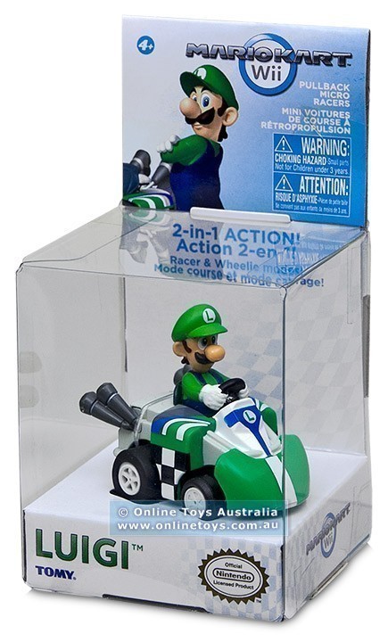 Mario Kart Wii - Pull-Back Micro Racers - Luigi - Online Toys Australia