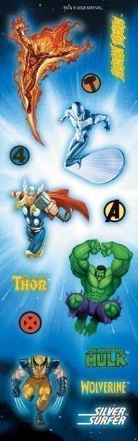 Marvel Heroes Prismatic Slim Sticker Pack