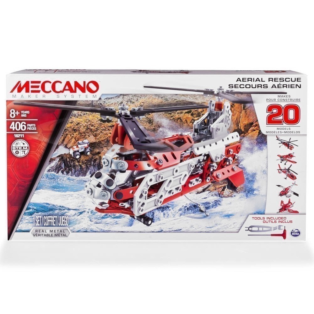 Meccano 16211 - Aerial Rescue - 20 Model Set