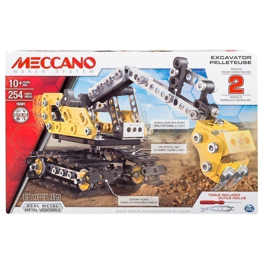 Meccano 16301 - Excavator - 2 Model Set