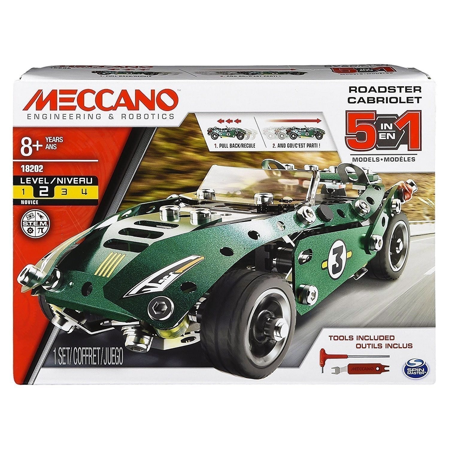 Meccano 18202 Roadster - 5-in-1 Models