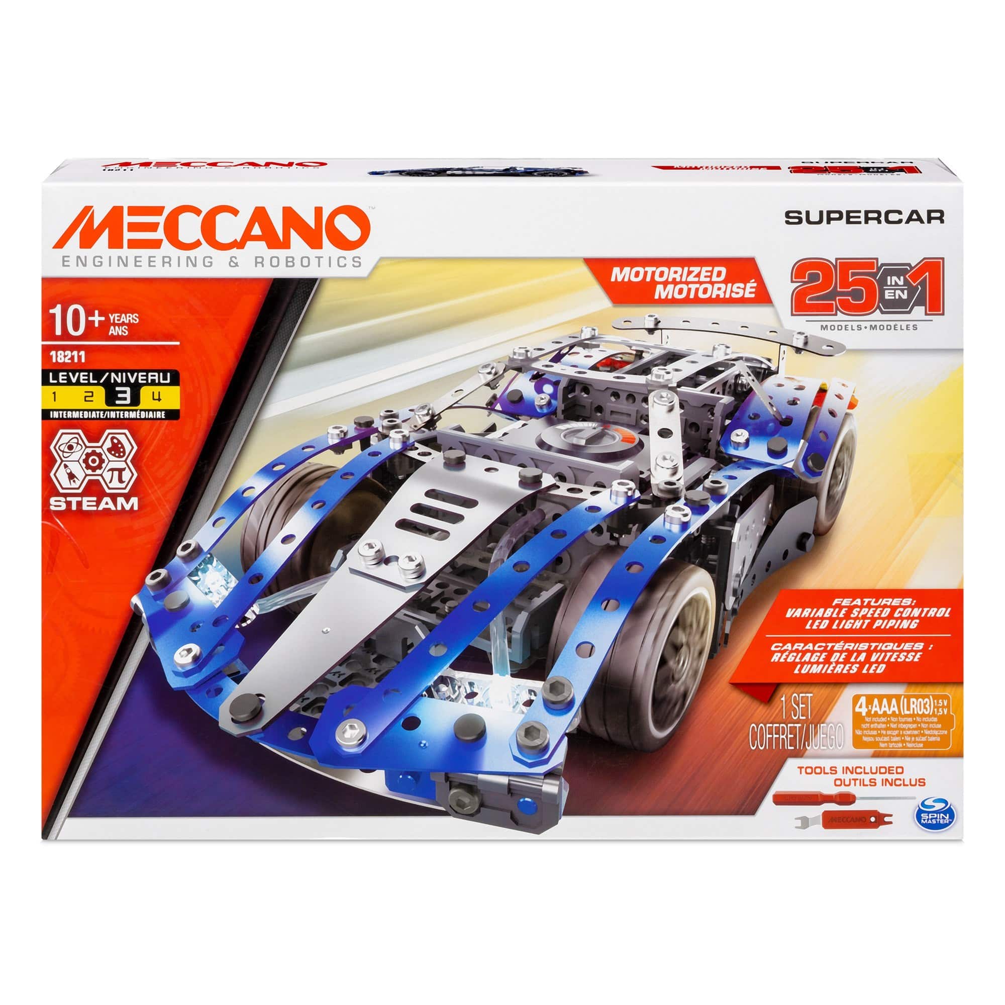 Meccano - Multi Model 25 - Supercar - Online Toys Australia