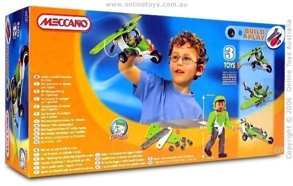 Meccano Build and Play - 3 Toys - Back