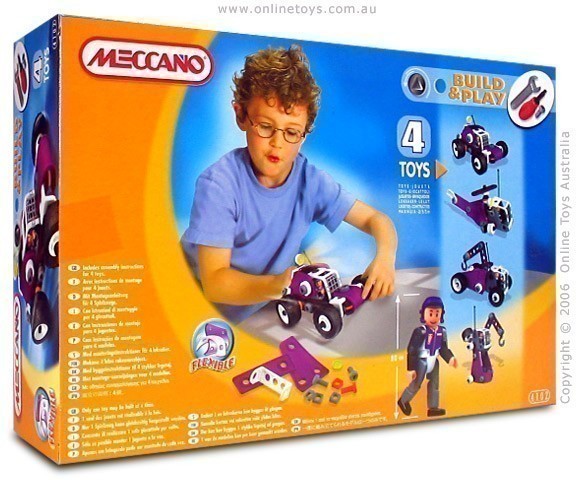 Meccano Build and Play - 4 Toys - Back