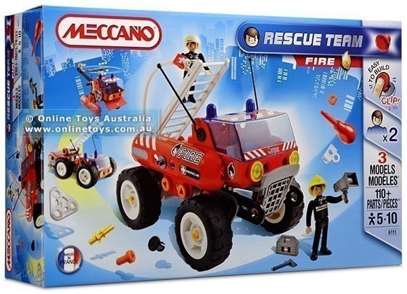 Meccano - Rescue Team - 6111 Fire Engine - 3 Models