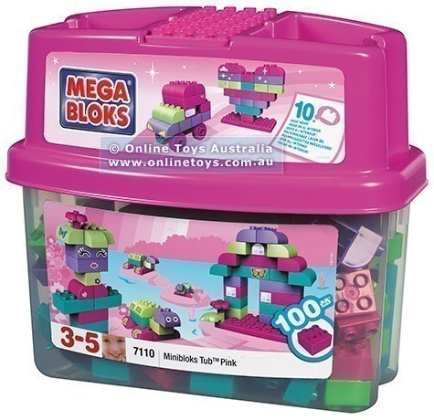 Mega Bloks - Minibloks 100 Piece Tub - Pink