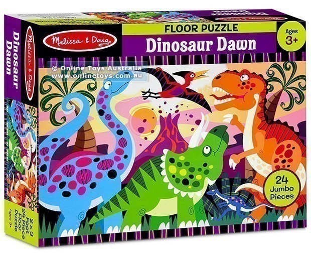 Melissa and Doug - 24 Piece Giant Floor Puzzle - Dinosaur Dawn