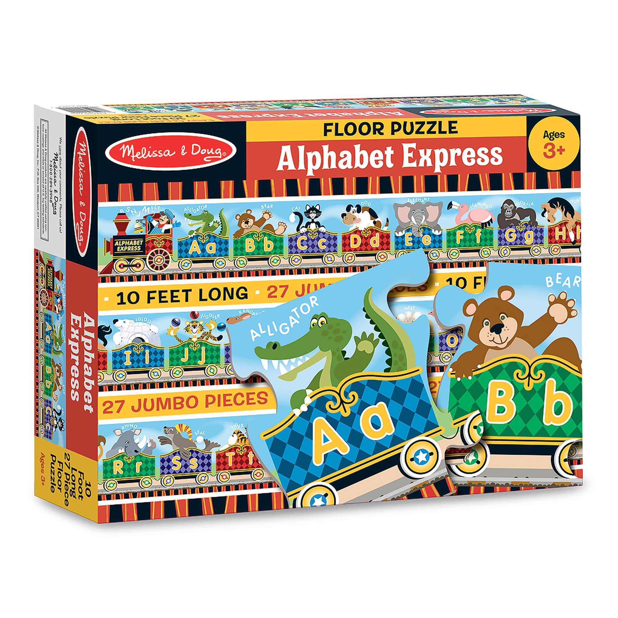 Melissa and Doug - 27 Piece Giant Floor Puzzle - Alphabet Express