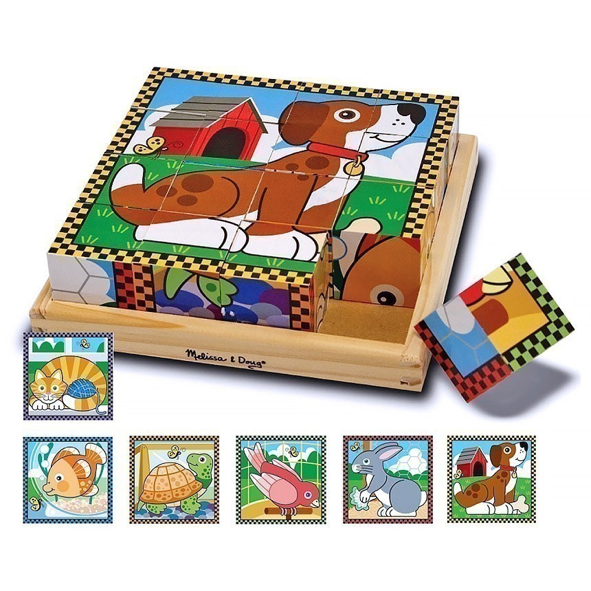 Melissa and Doug - 6 in 1 Pets Cube Puzzle