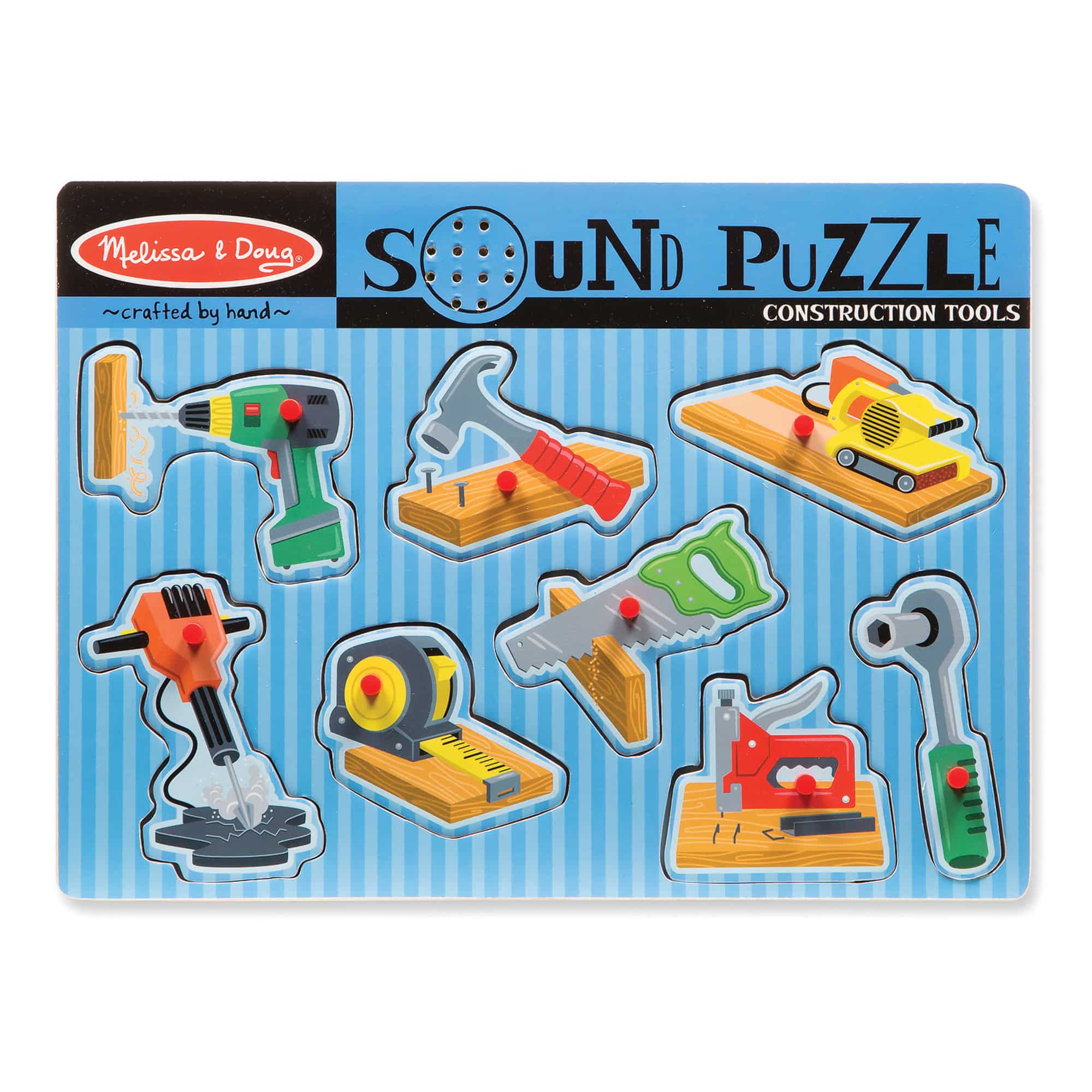Melissa and Doug - 8 Piece Sound Puzzle - Construction Tools