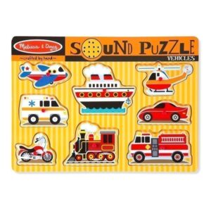 Melissa and Doug - 8 Piece Sound Puzzle - Vehicles