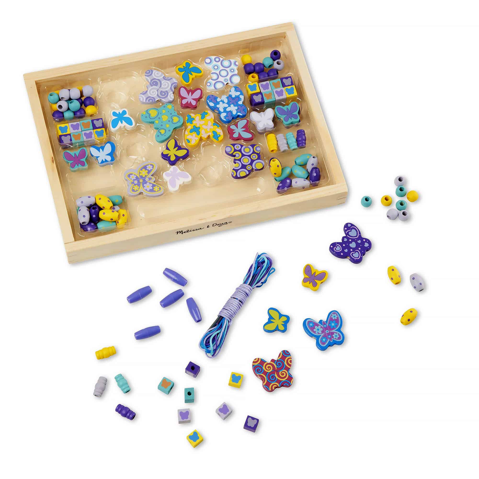 Melissa and Doug - Butterfly Friends Wooden Bead Set