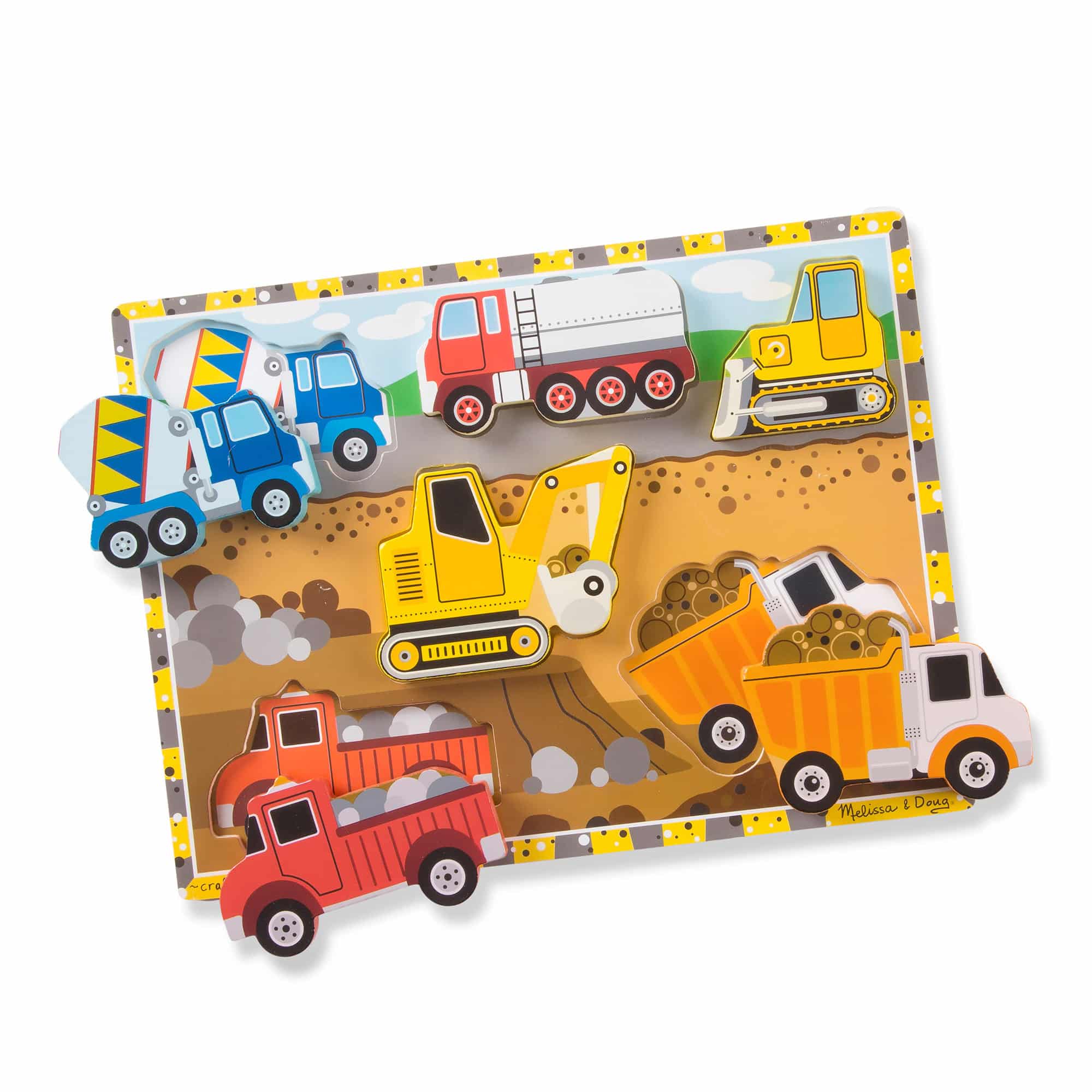 Melissa and Doug - Construction Chunky Puzzle - 7 Pieces