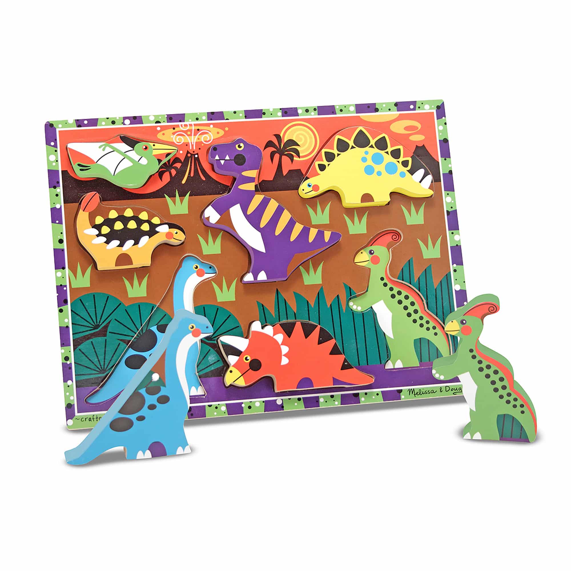 Melissa and Doug - Dinosaurs Chunky Puzzle - 7 Pieces
