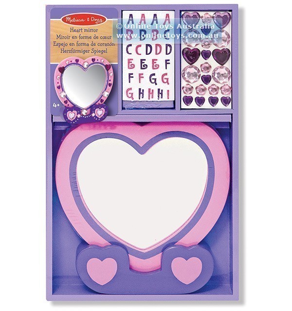 Melissa and Doug - DYO Wooden Heart Mirror