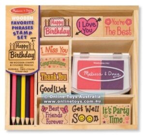 Melissa and Doug - Favourite Phrases Stamp Set