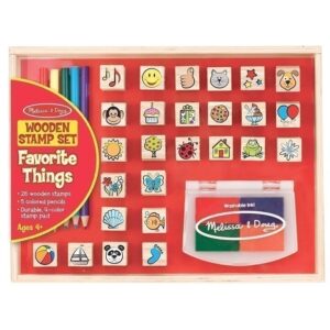 Melissa and Doug - Favourite Things Wooden Stamp Set