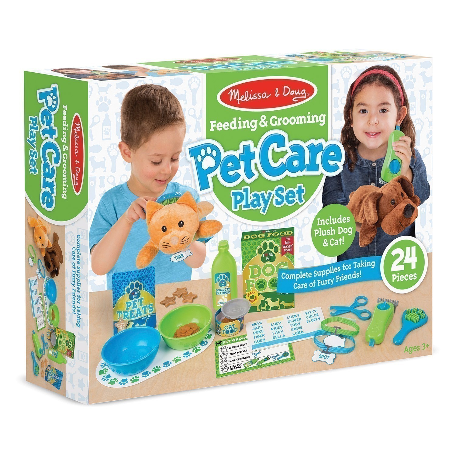 Melissa and Doug - Feeding & Grooming Pet Care Playset