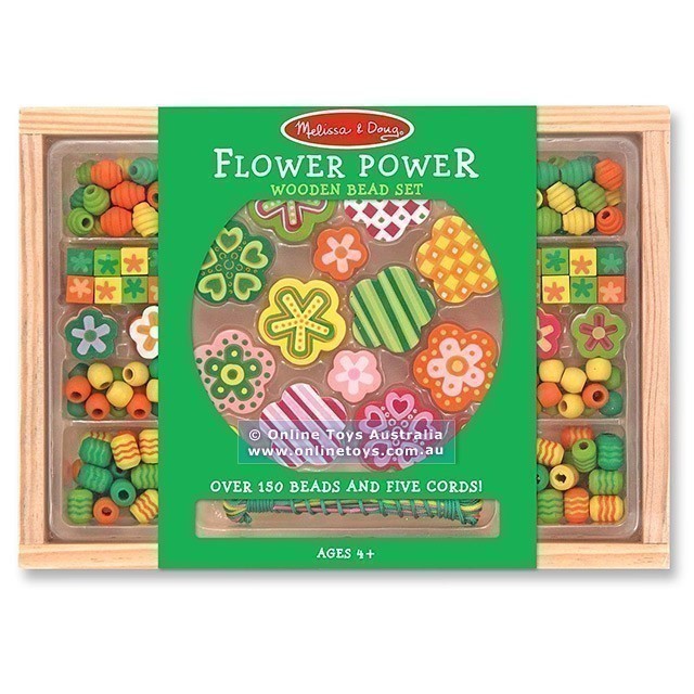 Melissa and Doug - Flower Power Wooden Bead Set