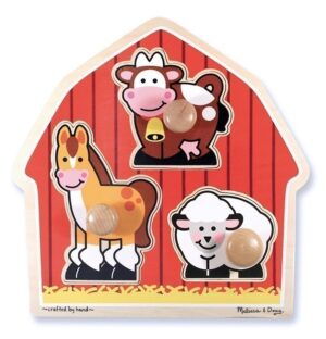 Melissa and Doug - Jumbo Knob Puzzle - Barnyard Animals