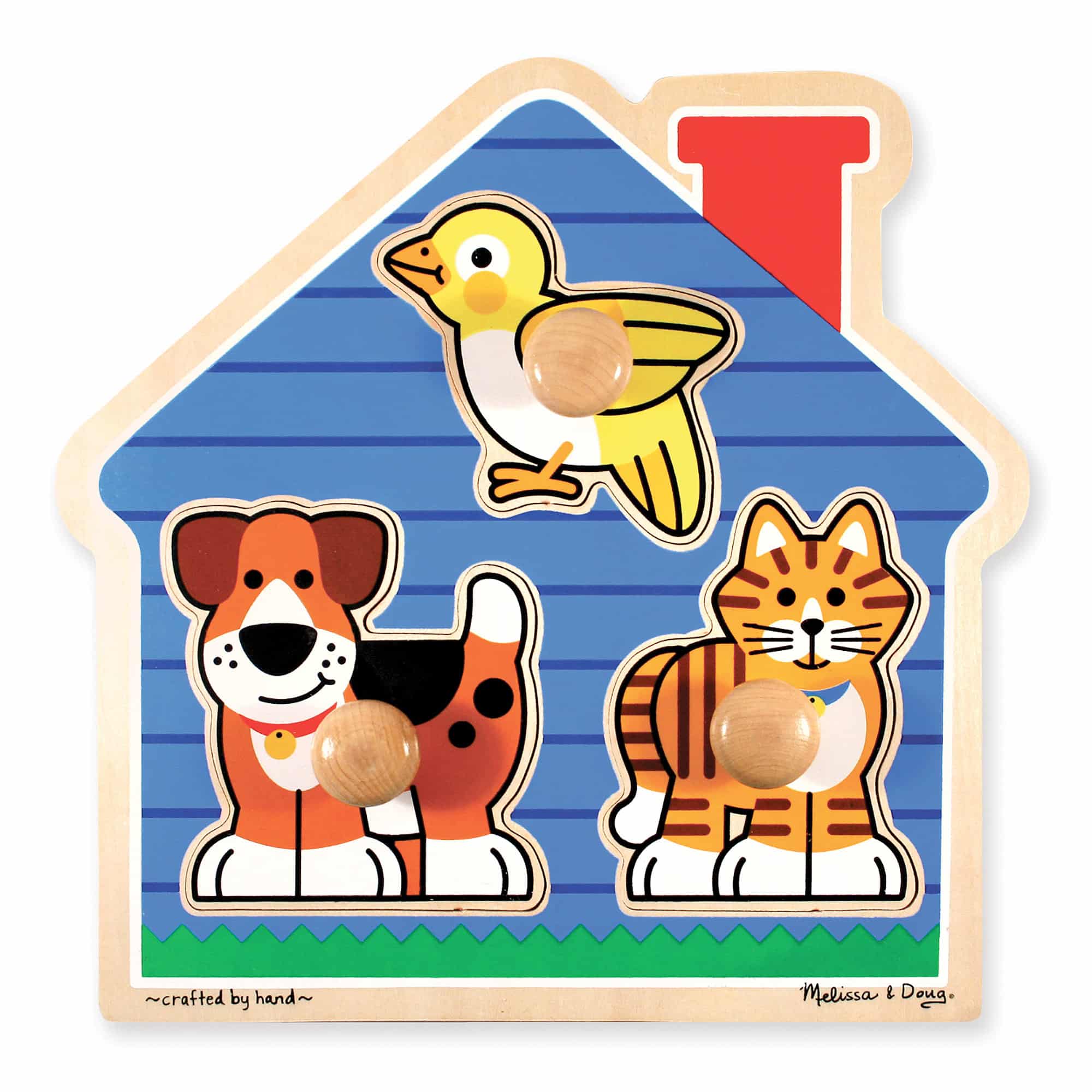 Melissa and Doug - Jumbo Knob Puzzle - House Pets