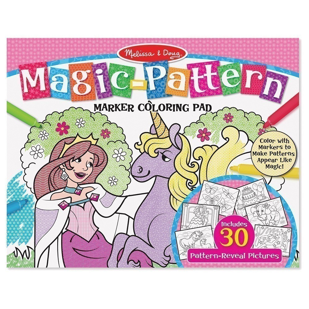 Melissa and Doug - Magic Pattern Colouring Pad - Pink