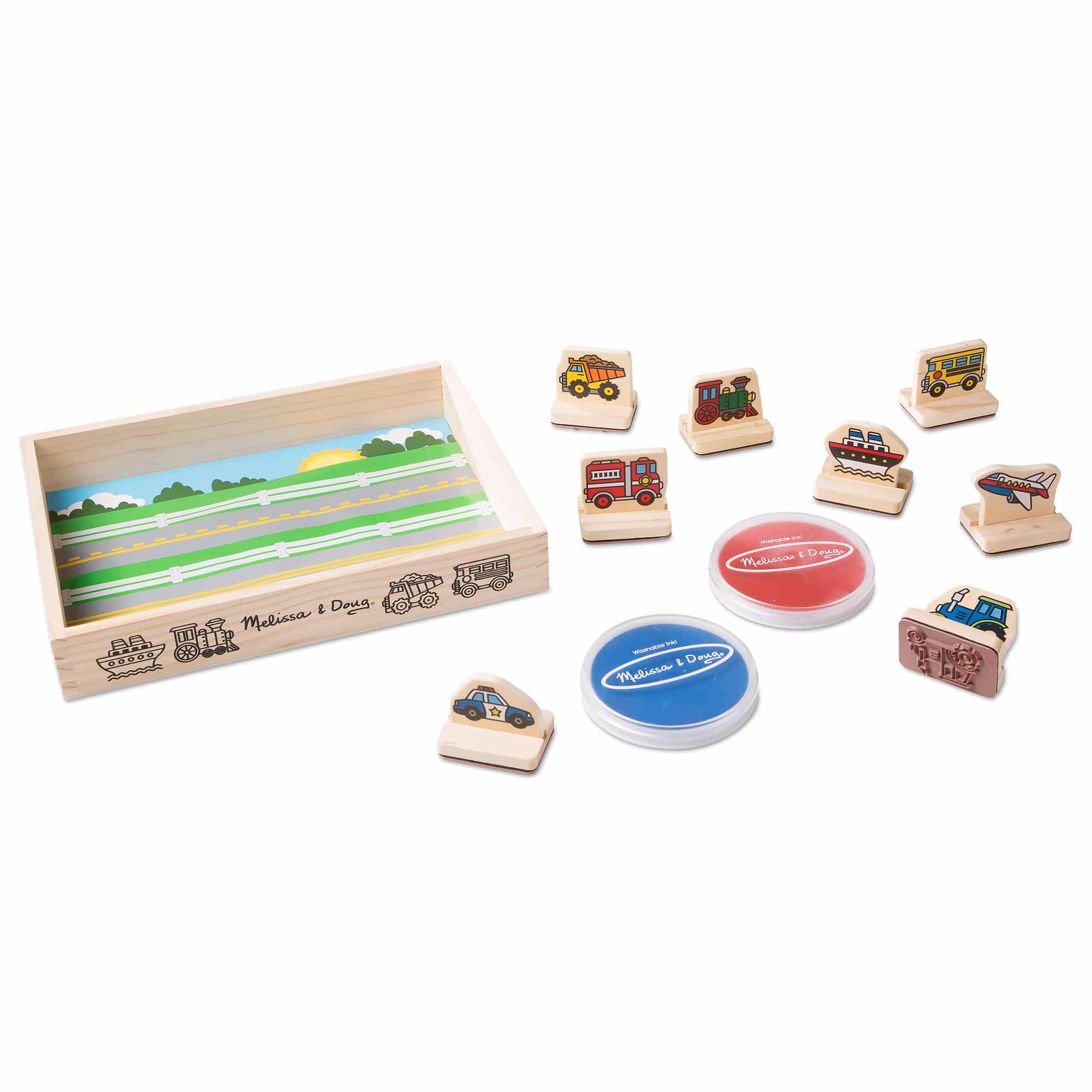 Melissa and Doug - My First Wooden Stamp Set - Vehicles