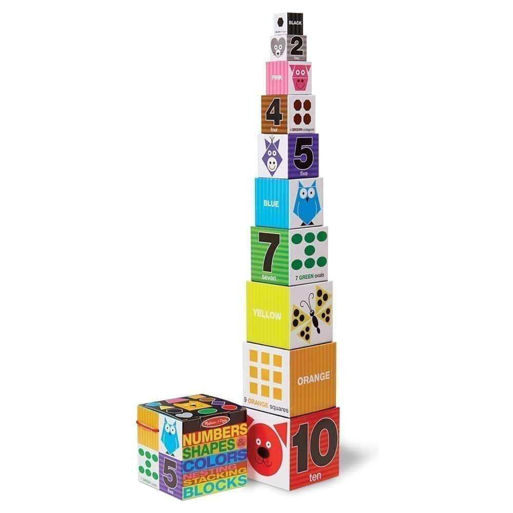 Melissa and Doug - Numbers Shapes & Colours Nesting Stacking Blocks