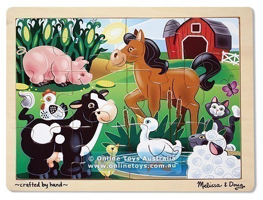 Melissa and Doug - On The Farm - 12 Piece Jigsaw Puzzle