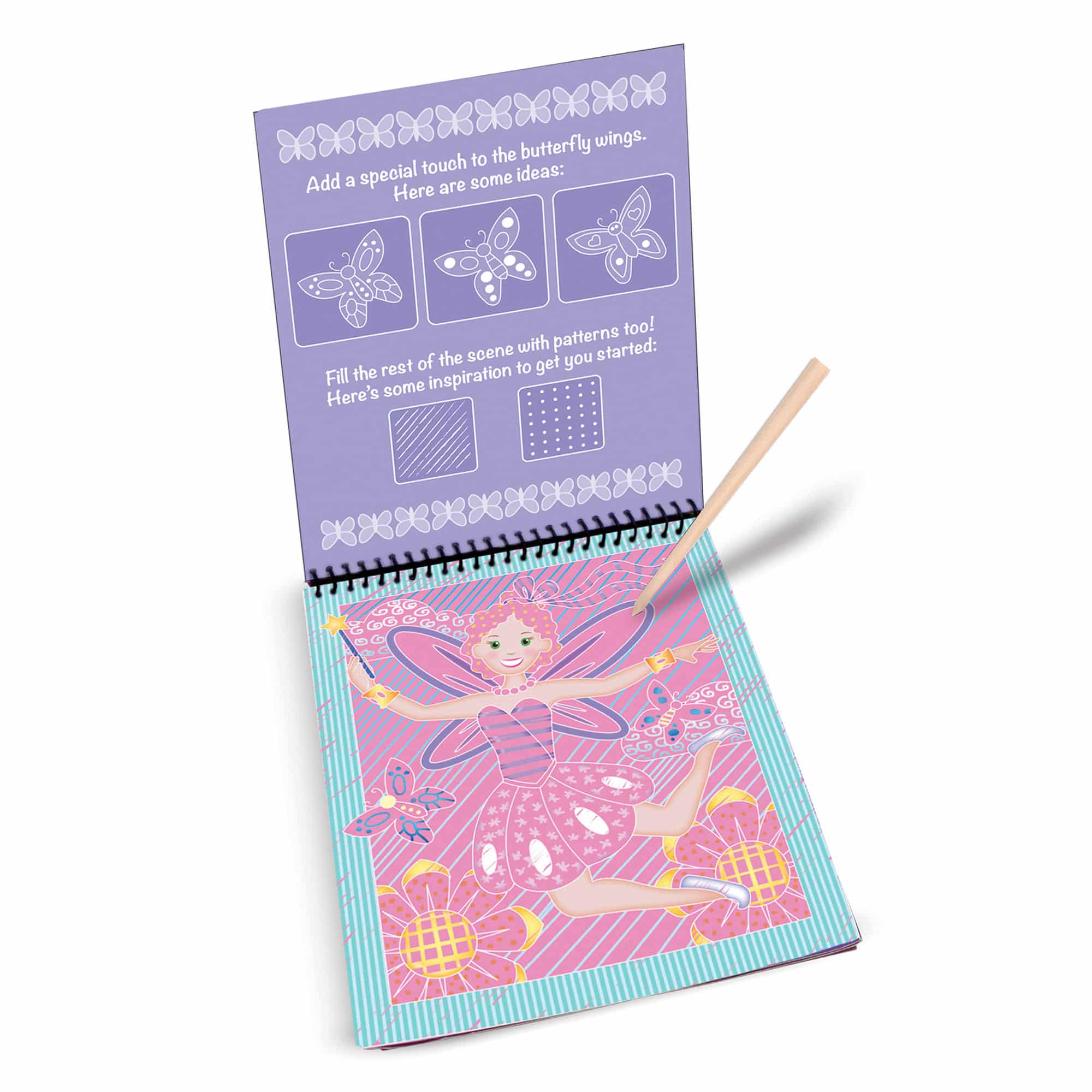 Melissa and Doug - On the Go Scratch Art - Fairy Tales Colour-Reveal Pad