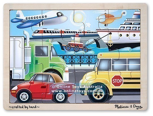 Melissa and Doug - On The Go Vehicles - 12 Piece Jigsaw Puzzle
