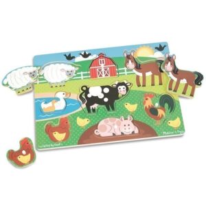 Melissa and Doug - Peg Puzzle - Farm Animals