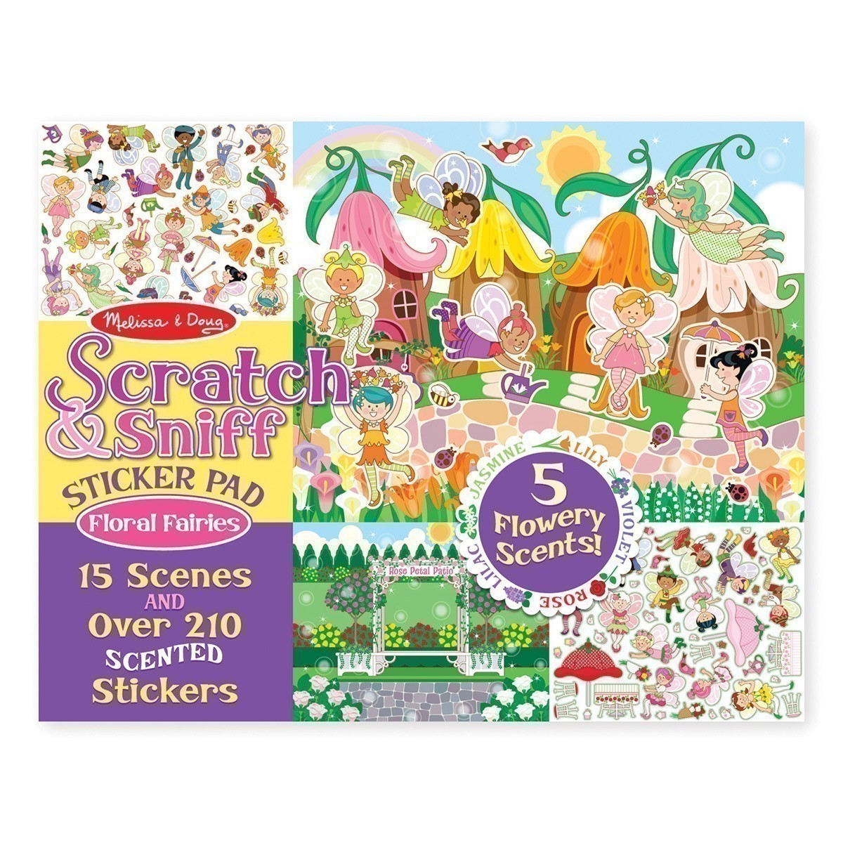 Melissa and Doug - Scratch & Sniff Sticker Pad - Floral Fairies