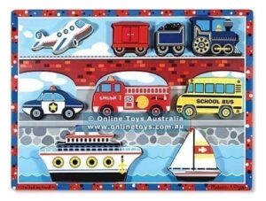 Melissa and Doug - Vehicles Chunky Puzzle - 9 Pieces