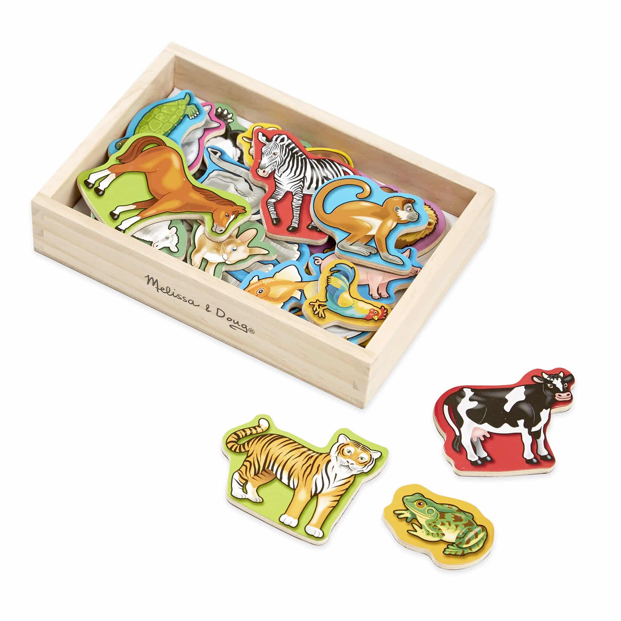 Melissa and Doug - Wooden Animal Magnets - 20 Pieces