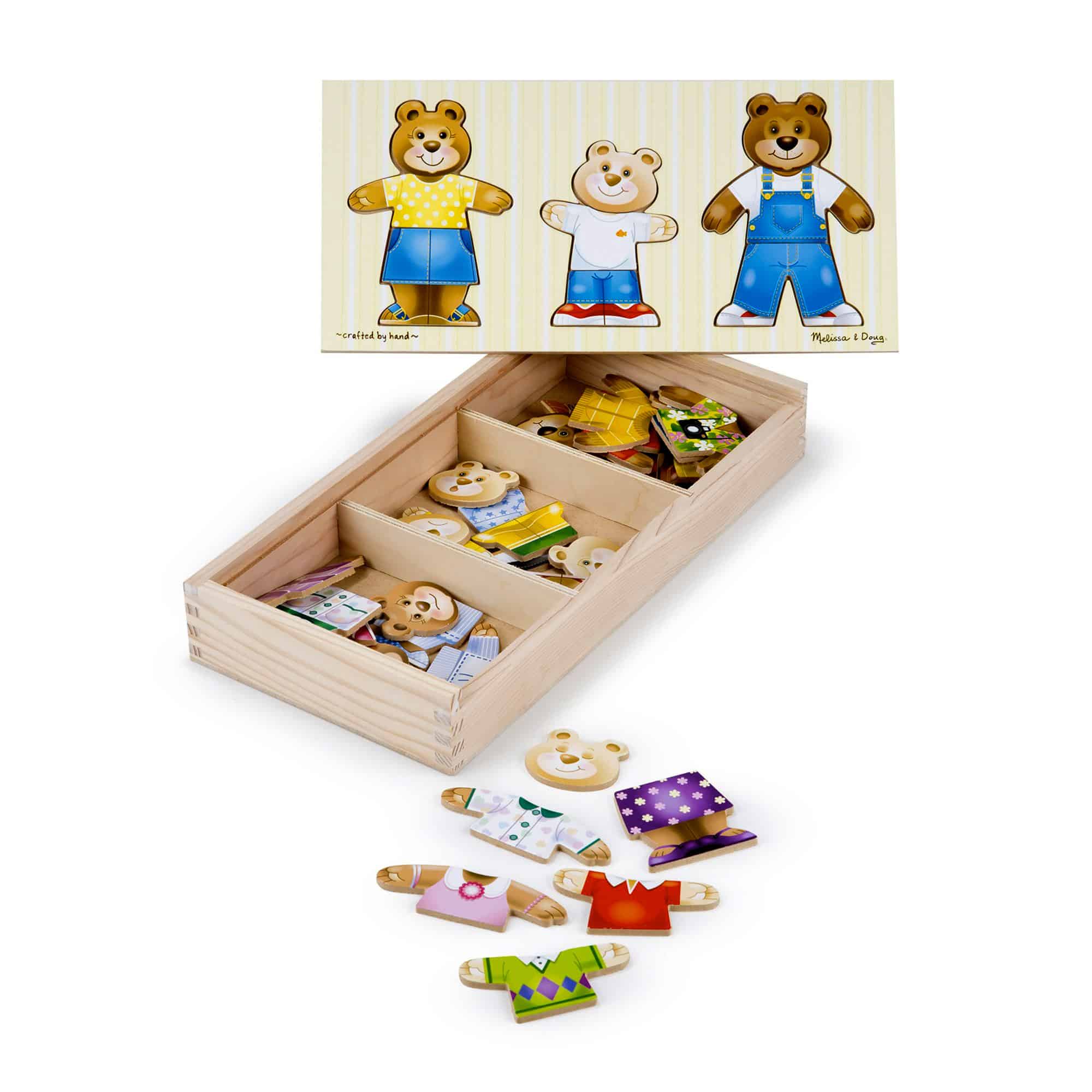 Melissa and Doug - Wooden Bear Family Dress Up