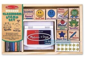 Melissa and Doug - Wooden Classroom Stamp Set