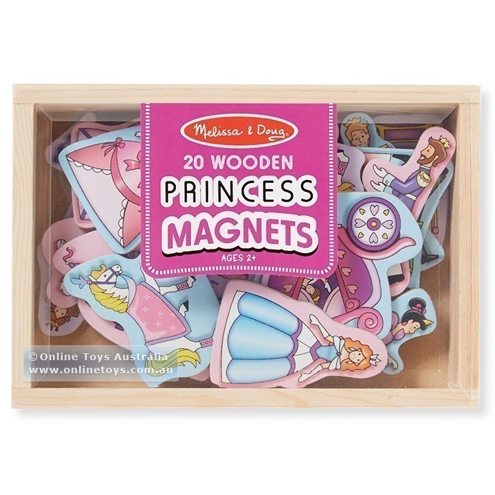 Melissa and Doug - Wooden Princess Magnets - 20 Pieces