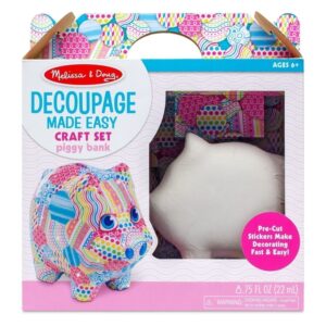 Melissa & Doug - Decoupage Made Easy - Piggy Bank Craft Set